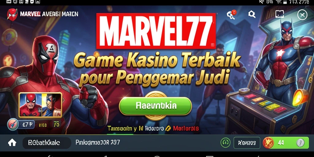 Tampilan gameplay menarik di MARVEL77 dengan banyak pilihan permainan Kasino.