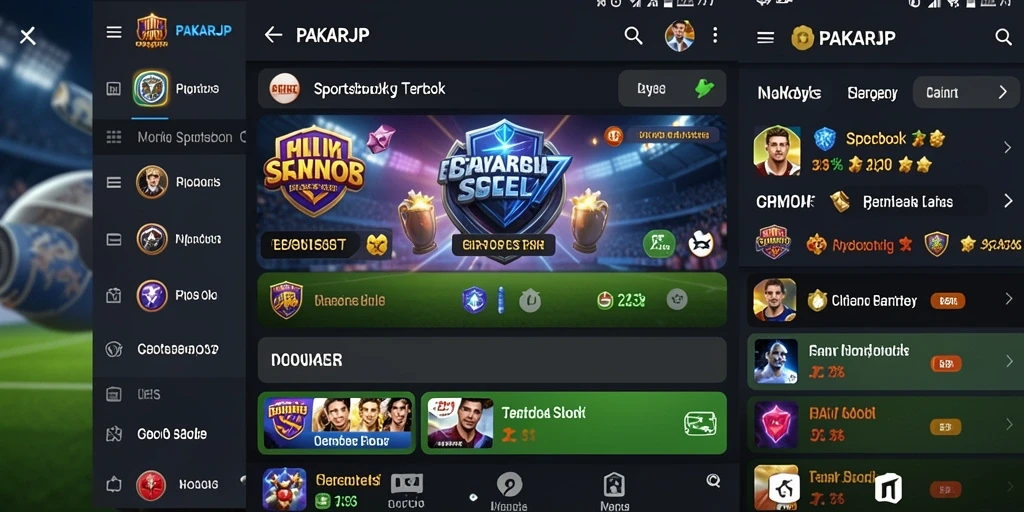 Tampilan antarmuka PAKARJP yang modern dan menarik dalam taruhan olahraga.