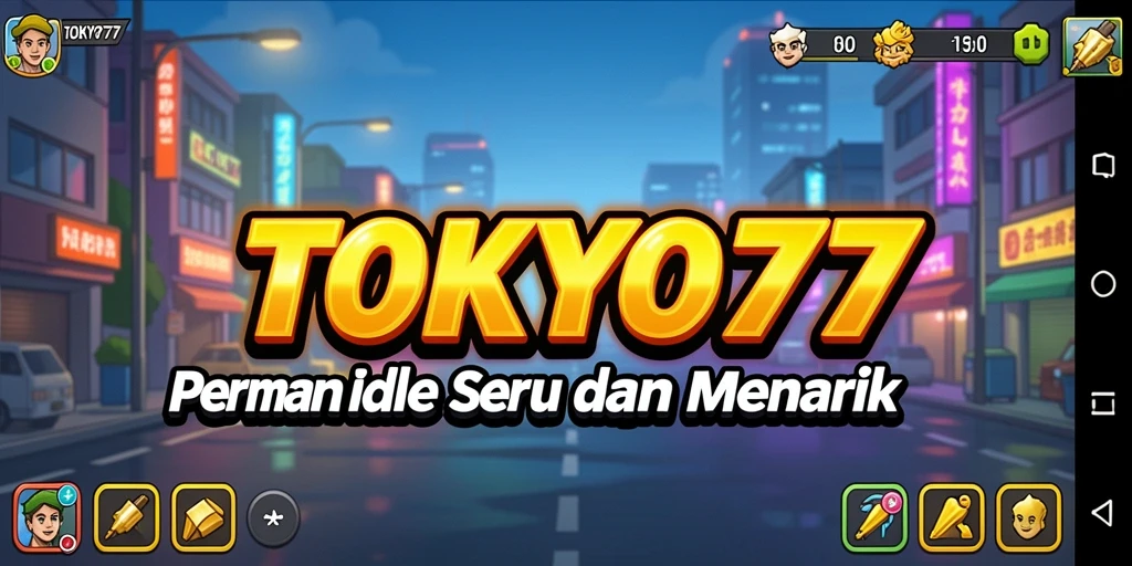 Tampilan gameplay seru di TOKYO77 dengan mekanisme Idle.