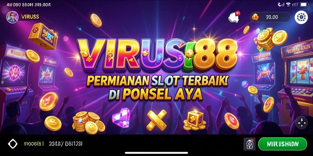 Tampilan gameplay dari game Slot VIRUS88 yang menarik dan interaktif.